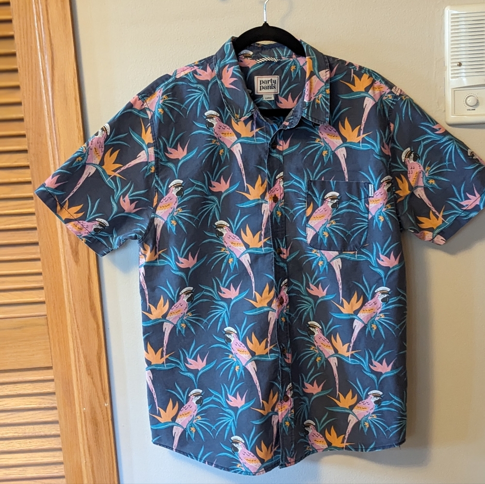 Party Pants Cabana shirt. Size Large.